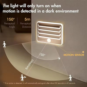 <span class=keywords><strong>Luz</strong></span> Nocturna Moderna <span class=keywords><strong>con</strong></span> <span class=keywords><strong>Sensor</strong></span> <span class=keywords><strong>de</strong></span> <span class=keywords><strong>Movimiento</strong></span> LED, <span class=keywords><strong>Luz</strong></span> Blanca Cálida, Material ABS, Funciona <span class=keywords><strong>con</strong></span> Pilas AAA, para Escaleras, Armarios, Dormitorios y Baños - Product Image 1