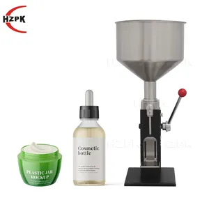 HZPK A03 desktop manual small bottle liquid tomato sauce paste quantitative filling machine price 5-50ml