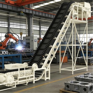 Nastro Trasportatore Inclinato Automatico di Grandi Dimensioni con Velocità Regolabile per Sistemi di Stoccaggio e Distribuzione di Cereali/Fertilizzanti Organici - Product Image 1