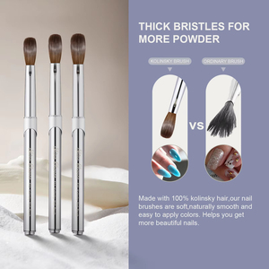 Pinceau à ongles en acrylique Shine Chance, pinceau à ongles ovale en poils de Kolinsky 100% pur pour l'application d'acrylique, pinceau à ongles professionnel - Product Image 5