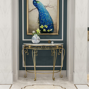 Nordic light luxury ins semplice arte del ferro contro il <span class=keywords><strong>muro</strong></span> <span class=keywords><strong>tavolo</strong></span> moderno portico corridoio <span class=keywords><strong>tavolo</strong></span> semicerchio - Product Image 5