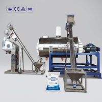 Agitateur mélangeur automatique 1000-6000 kg/h en SUS306/316 à moteur pour la production de sel chimique, de sucre et d'engrais hydrosolubles