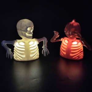 Decorazioni di <span class=keywords><strong>Halloween</strong></span>: Casa con <span class=keywords><strong>Scheletro</strong></span> Mobile a Forma di Zucca, Ornamenti Carini per Adolescenti, Accessori Festivi - Product Image 5