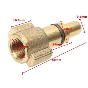 SS 4000psi áp lực cao rửa tuyết bọt <span class=keywords><strong>Lance</strong></span>/bọt pháo sử dụng <span class=keywords><strong>Lavor</strong></span> Brass Adapter Brass Phụ kiện cho xe máy giặt máy 5 # - Product Image 2