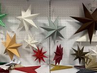 Weiße Klassische EID Sternlaterne Universelle Feiertagsdekoration Hochzeit Papiersternlampenschirme Faltbare Festliche Hängedekoration
