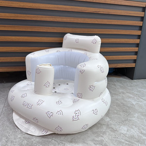 Sofá inflable para bebé, 57x48x35cm, silla de PVC ecológica para niños, para uso en interiores y exteriores - Product Image 2