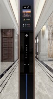 Ascensore Residenziale Moderno 270° con Vetro Panoramico, Senza Ingranaggi, AC, Soffitto Stellato Oro Rosa per Villa