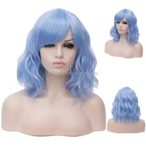 Popular Synthetic Hair Wigs Carnival Halloween Cosplay Party Women Short Curly Wigs Color Wig