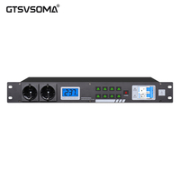 GTSVSOMA DR228 1U Séquenceur d'alimentation 10 canaux monté en rack métallique avec écran rétroéclairé 6000W AC 100-240V Alimentation électrique Norme européenne