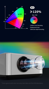 Lumen cao 580ANSI chiếu Android 9.0 1 + 8G Wifi 5g Hệ thống di động thông minh LCD rạp hát tại nhà Mini 4K Máy chiếu Video - Product Image 2