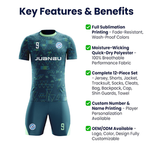Jersey Sepak Bola Gaya Maroko Kustom, Cepat Kering, Bahan Mesh Bernapas, Kaos Sepak Bola Nasional OEM Grosir - Product Image 3