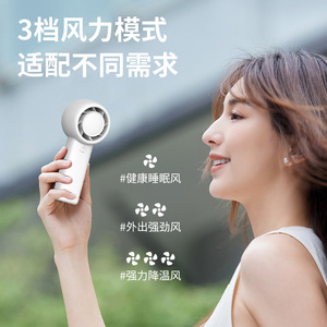 Portable <b>Mini</b> Turbine <b>Fan</b> 3.0 High Speed Rechargeable Foldable Handheld With Brushless Motor Long Battery Life - Product Image 3