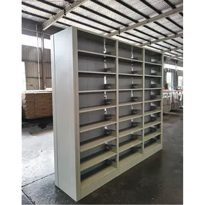 Factory Supplier Library Furniture Reading Room Open Bookcase Durable Metal Bookshelf