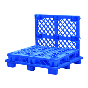 Palé de plástico ligero encajable de 9 pies para la venta Proveedor HDPE barato Deber usado Desechable Azul Fábrica de palés de plástico profesional - Product Image 1