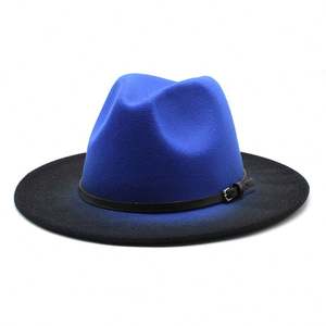 หมวกเฟโดรา ฮอว์กินส์ หมวกสักหลาดปีกกว้าง หมวกเรียบง่ายสำหรับสุภาพสตรี ผู้หญิง ผู้ชาย หมวกแจ๊ส หมวกโบสถ์ หมวกโกด์ฟาร์เธอร์ - Product Image 5