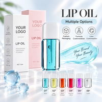 Huile à lèvres carrée RTS 4ml hydratante effet brillant waterproof 6 teintes faible MOQ 2 pièces vente en gros logo personnalisé