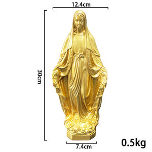 Figura de Jesús de Resina, Estatua de la Virgen Mexicana, Escultura de la Madre Divina María, Decoración para Sala de Estar, Regalos Religiosos para Iglesias - Product Image 3