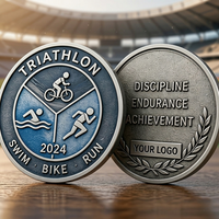 Pièce de monnaie de course 3D personnalisée en alliage de zinc, pièce commémorative personnalisée, souvenir d'événement sportif, médaille de récompense en métal, pièce souvenir