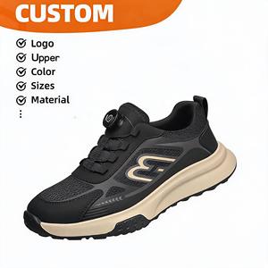 Sneakers da Passeggio Traspiranti con Tomaia in Rete Cava Resistente all'Usura e Inserti in PU, Sistema di Allacciatura Automatica Rotante con Un Solo Clic, Senza Allacciatura Manuale - Product Image 6