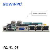 Carte mère d'automatisation industrielle Intel N100 3x LAN 4x USB3.0 2x COM RS485 GPIO 8 bits DC 12V 9-35V large plage de température sans ventilateur