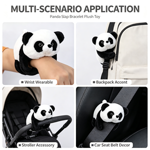 Peluche Super Morbido a Forma di Cucciolo di Panda, Cuscino Ricamato con Imbottitura in Cotone PP, 20cm, Regalo per Cuccioli - Product Image 2