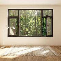 Fenêtres en aluminium neuves RG 70 75 pour la maison, double vitrage trempé, insonorisées, isolées, fenêtres à battants en alliage d'aluminium avec moustiquaires