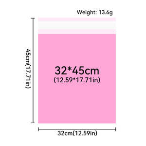 Bolsa de Envío Ecológica Rosa RUIQI de 32*45cm, Resistente a Desgarros, Autosellable, Bolsa Logística Duradera, BSCI - Product Image 2