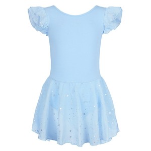 Justaucorps de ballet à manches volantées pour petites filles, jupe en mousseline scintillante, tenue de danse et de gymnastique pour enfants, costume d'entraînement - Product Image 3