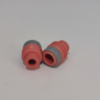 Connecteur en silicone caoutchouc rouge résistant aux hautes températures, étanche, pour automobile, avec joint pour fil unique 7158-3672-50