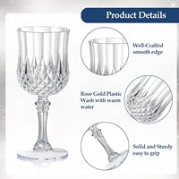 Verres à vin en plastique Gobelets en plastique Verres à boire cordiaux de style vintage pour réception de mariage Fournitures de fête grand événement