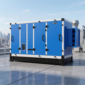 Sistema Modular de Unidades de Manejo de Aire en Cuarto Mecánico Moderno, Equipo de Ventilación Industrial y Control de Climatización HVAC - Product Image 1