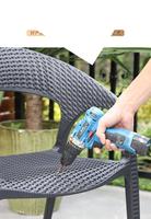 Chaises de Repas Empilables en Plastique avec Accoudoirs, Étanche, pour Restaurant, Café, Terrasse et Jardin Extérieur