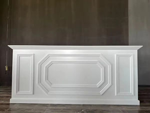 เคาน์เตอร์บาร์เคลื่อนที่สุดหรูสำหรับงานแต่งงานและงานเลี้ยงค็อกเทล โต๊ะบาร์ไม้สีขาวปรับแต่งได้สำหรับงานเลี้ยงต้อนรับงานแต่งงาน - Product Image 6