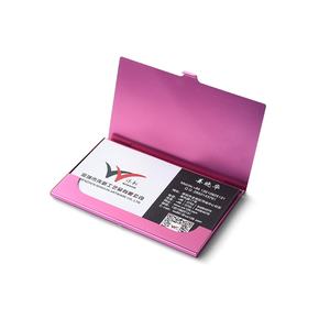 Échantillon gratuit de porte-cartes de visite en métal personnalisé multicolores, étui à cartes en aluminium - Product Image 4
