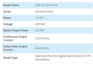 Contrôleur de mouvement haute performance série Drive ASD-A2-5543-E pour moteur AC 5,5 kW - Product Image 2