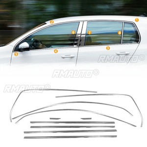 Bande décorative pour fenêtre de voiture, cadre de porte extérieur en acier inoxydable pour Volkswagen Golf 6/7/8 2021-2024, kit carrosserie, accessoires de voiture - Product Image 4