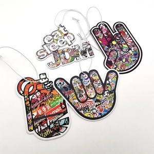 Désodorisant en papier découpé sur mesure avec logo, carte parfumée en gros pour merchandising de marque - Product Image 4