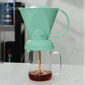 Jarra Trapezoidal Verde Crema Antiderrames y Antideslizante de 500 ml para Hotel de Lujo, Equipo de Café de Plástico Reutilizable - Product Image 5