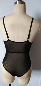 Profondo amore V Sexy taglie forti da donna modello nero Lingerie tuta da donna tuta Mujeres Sensuales En Ropa - Product Image 4