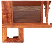 Bibliothèque de salon de style chinois classique en bois de rose rouge avec rangement et présentoir, taille personnalisée disponible
