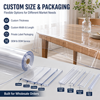 Nappe transparente en PVC YJ, couverture de table en plastique transparent, protection de table en vinyle pour suites de stade, résistante à la moisissure, OEM
