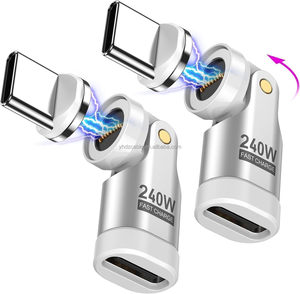 Adaptador Magnético <span class=keywords><strong>USB</strong></span> <span class=keywords><strong>C</strong></span> de 9 Pines 540 °   Adaptador <span class=keywords><strong>USB</strong></span> <span class=keywords><strong>C</strong></span> Compatible con Carga Rápida PD de 240W 5A y Transferencia de Datos, para <span class=keywords><strong>MacBook</strong></span>/Laptop/Tablet - Product Image 1