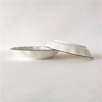 Assiette creuse en porcelaine à motif floral en relief de 8 pouces, bord festonné ondulé, assiette profonde en céramique pour pâtes et salades
