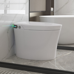 WC intelligent moderne VIVI V90, monobloc, avec chasse d'eau automatique, télécommande, siège chauffant allongé, bidet, évacuation en S - Product Image 6