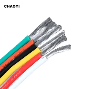 Fio de silicone de calibre 8 para carro, amostra grátis, 600V 8AWG, cobre estanhado, livre de oxigênio, flexível e macio, cabo de silicone para carro