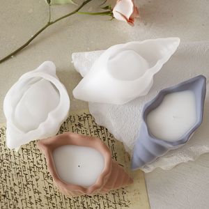 MUYULINS Factory DIY Gel Resin Aromatherapy Candle Cup Conch Storage Box Tabletop Plaster Flower Pot <b>Silicone</b> Mold - Product Image 1