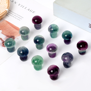 Cristales de Fluorita Arcoíris Naturales y Ecológicos de Alta Calidad al por Mayor, Tallados en Forma de Hongo para Feng Shui en el Hogar - Product Image 5
