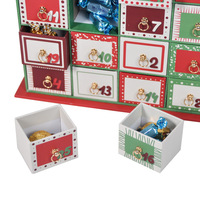 Boîte de calendrier de l'avent personnalisée en forme de maison, boîte cadeau de Noël à tiroirs pour bonbons, chocolats, cosmétiques, compte à rebours
