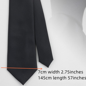 Venta al por mayor Trajes de hombre Accesorio de negocios <span class=keywords><strong>Corbata</strong></span> informal Color sólido Hombre Satén Tela de poliéster liso <span class=keywords><strong>Corbata</strong></span> de 7cm - Product Image 5