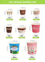 Gobelets en papier jetables personnalisés de qualité alimentaire avec couvercles pour thé, crème glacée, café, yaourt, pâtisserie – Papier artisanal du Guangxi